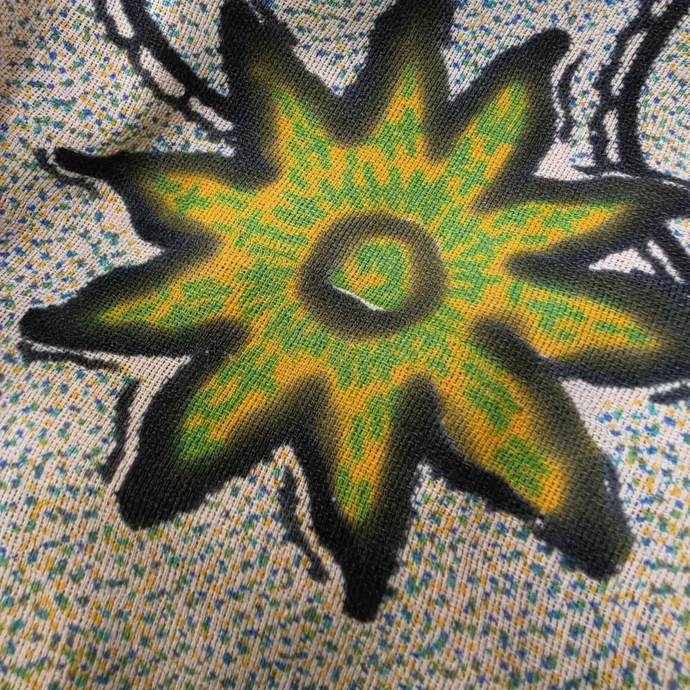 100% Cotton India Bohemian Celtic Floral Multicolor Tapestry Tablecloth 101x67